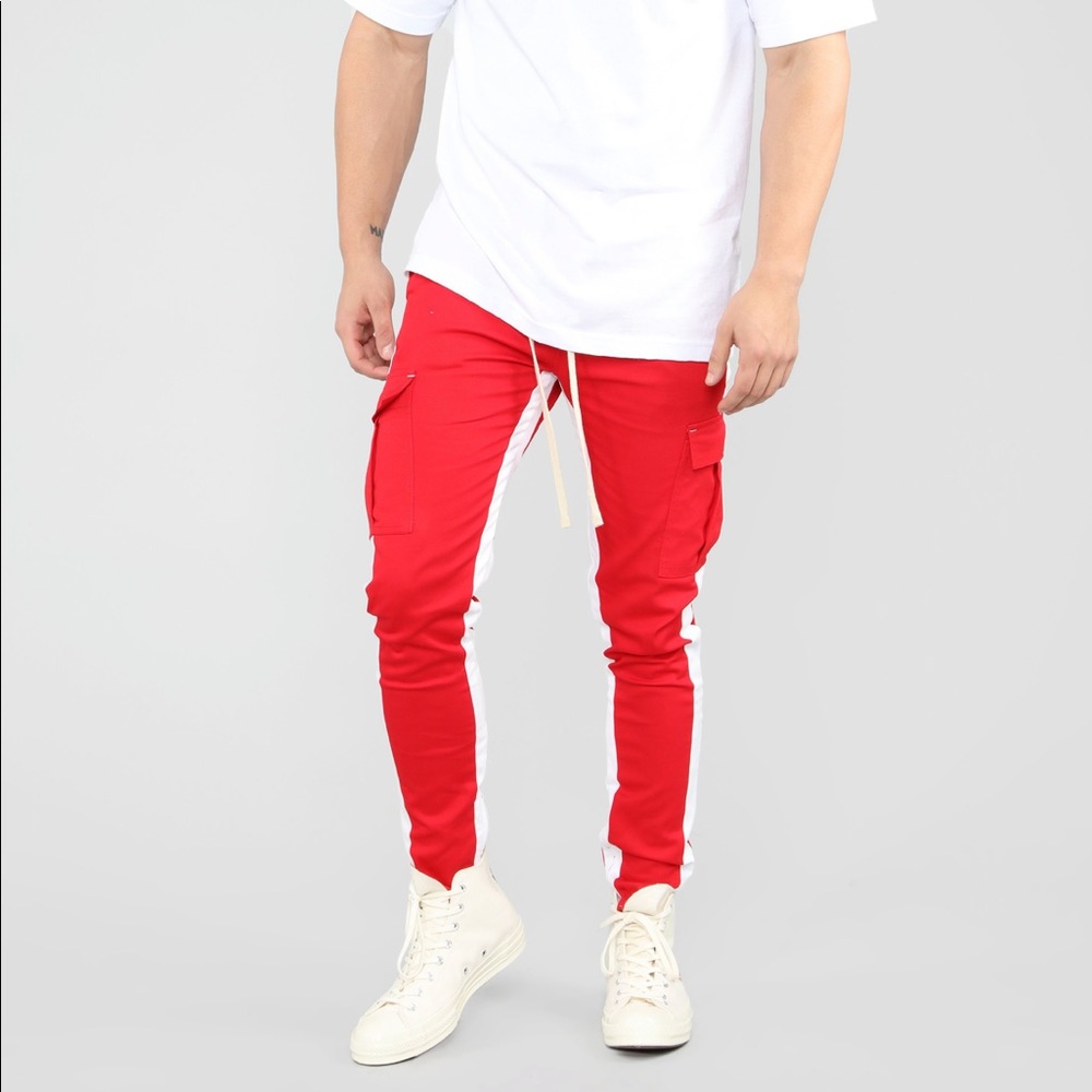 Travis Cargo Pants - Red/White